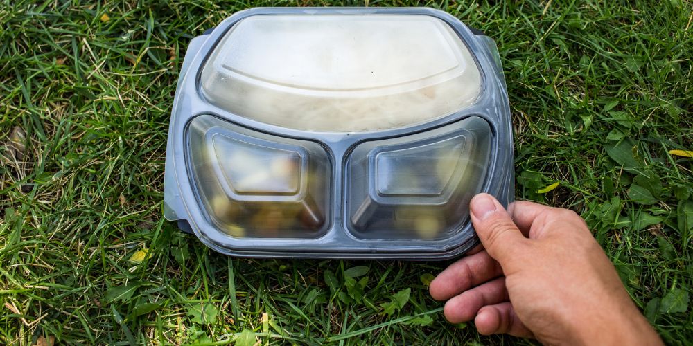 hinged plastic food containers